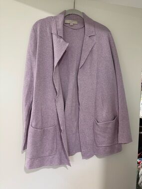 LOFT Soft Lavender Knit Cardigan